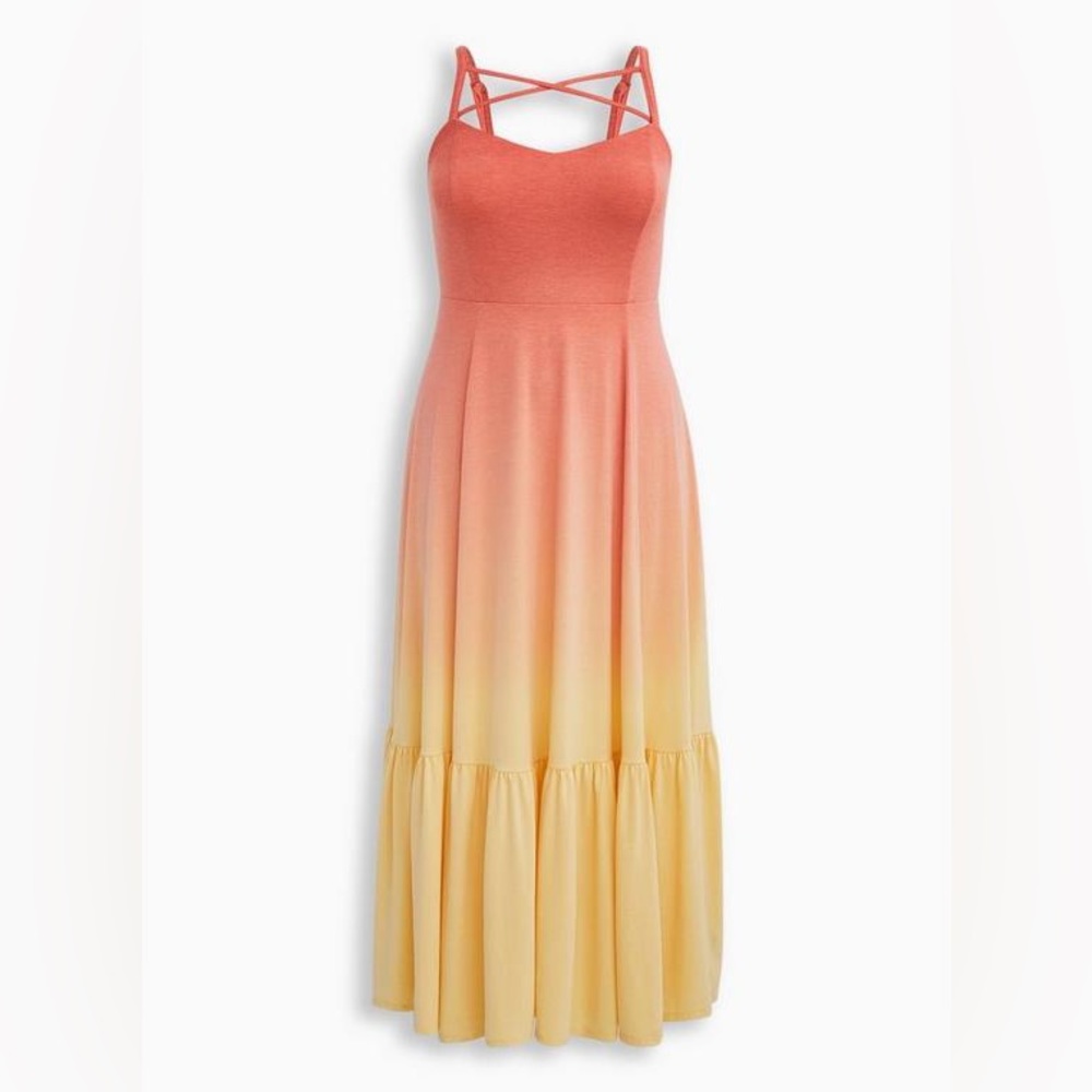 Torrid Strappy Ombre Maxi Dress Size 1